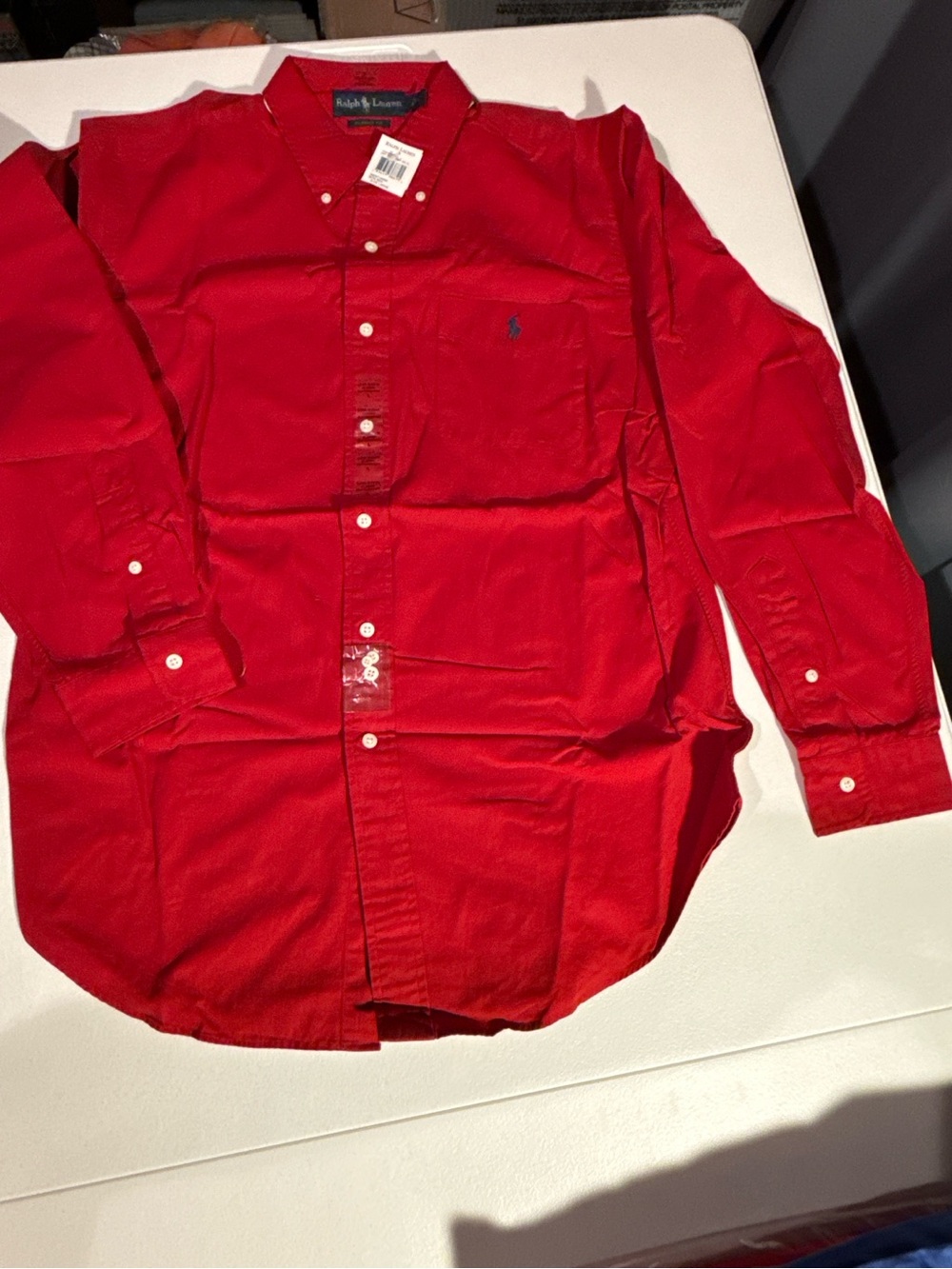 NWT Ralph Lauren Classic Fit Button Down Shirt Red Men’s Large L